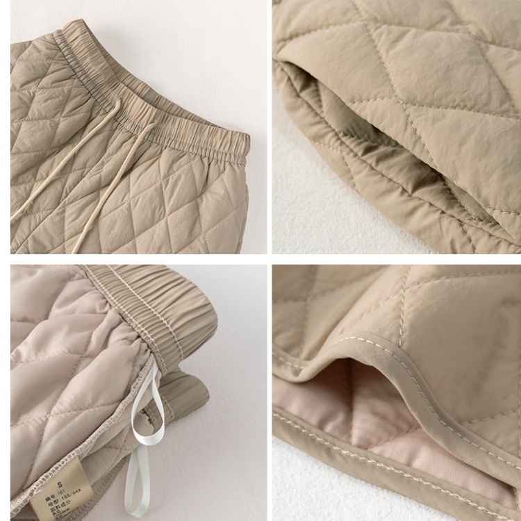 Winter clip cotton boots pants wide leg shorts for women