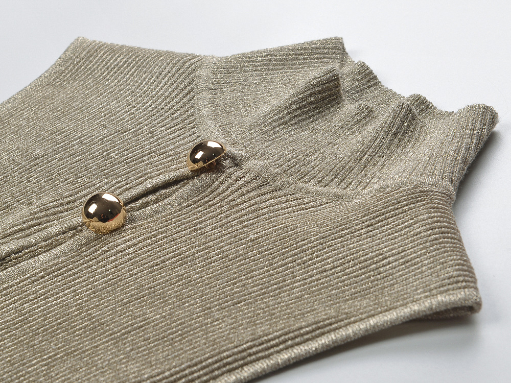 Hollow elegant high collar temperament fashion dress