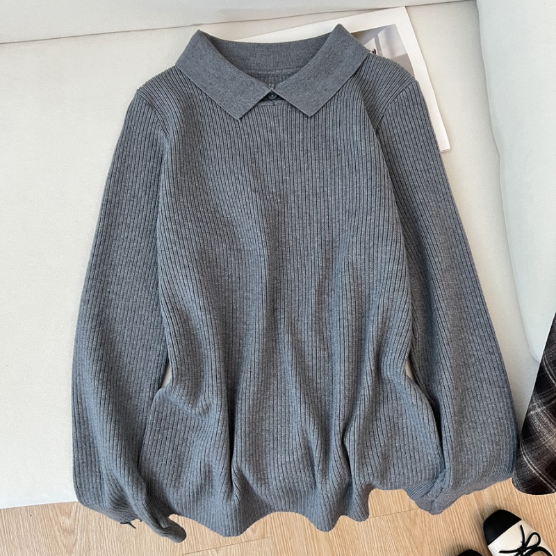 Autumn and winter inside the ride lapel sweater