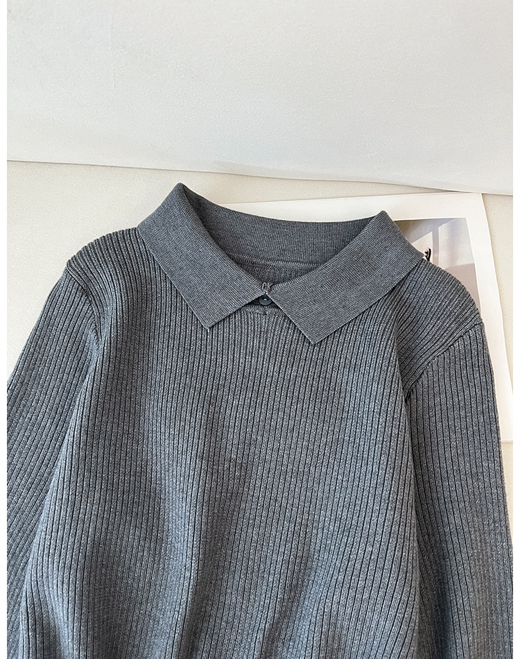 Autumn and winter inside the ride lapel sweater