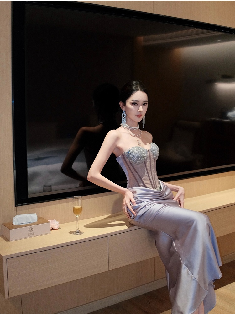 Sling winter long dress package hip dress for women