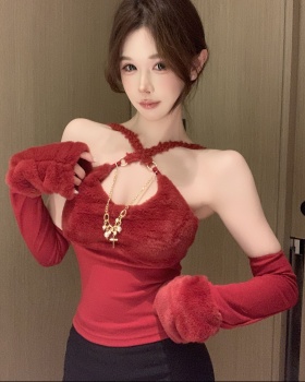 Elmo splice halter tops spicegirl sling vest for women