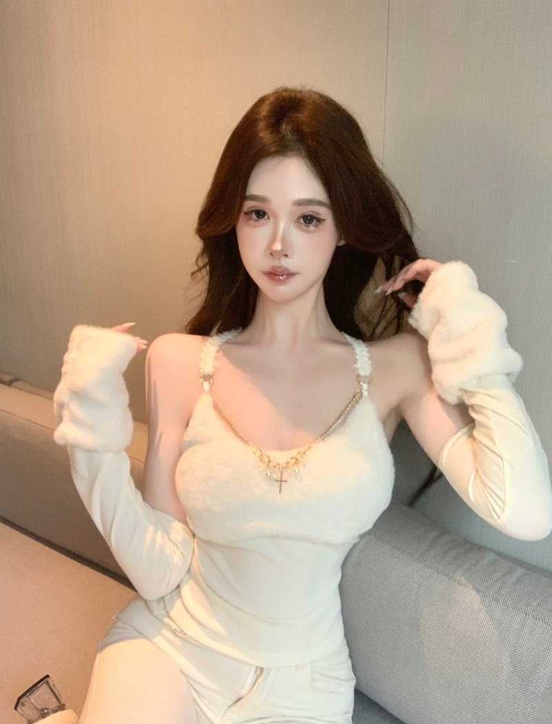 Elmo splice halter tops spicegirl sling vest for women