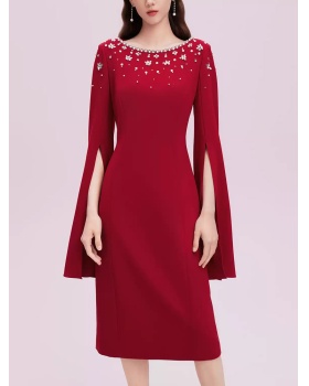 Beading temperament evening dress host dress for women