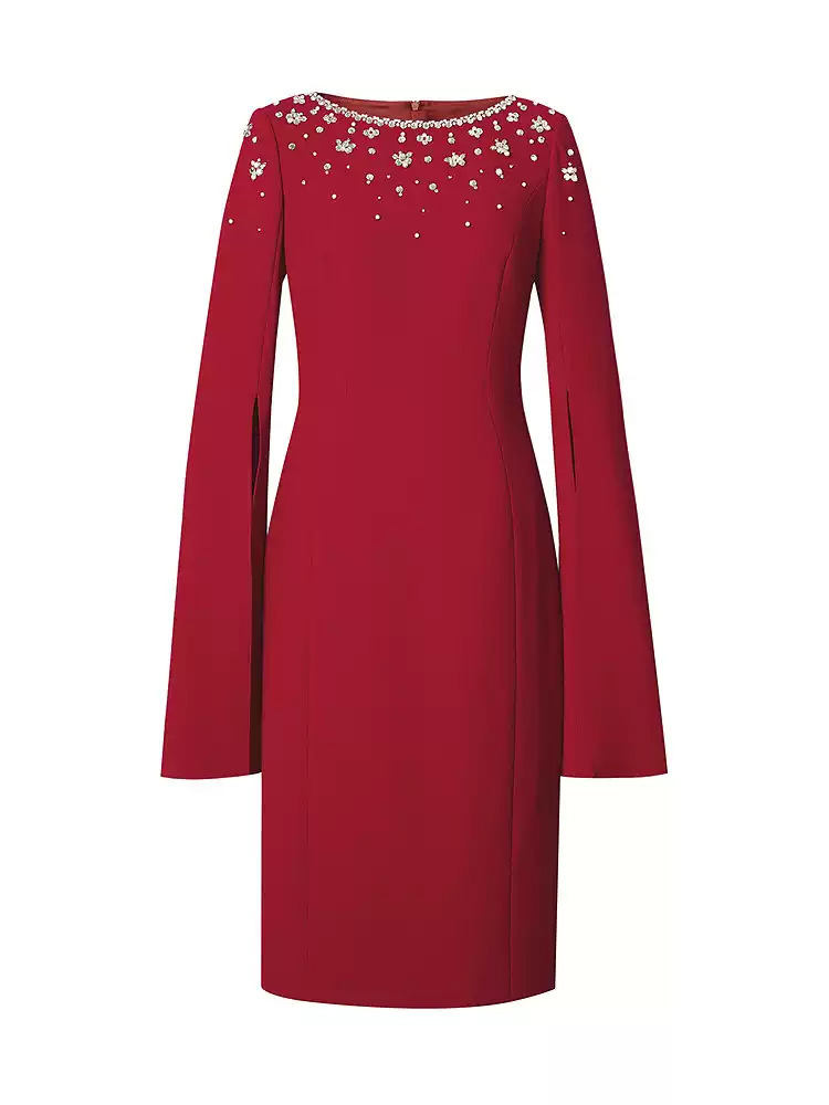 Beading temperament evening dress host dress for women