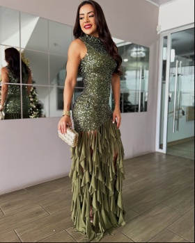 Fashion elegant gauze sequins sexy dress for women