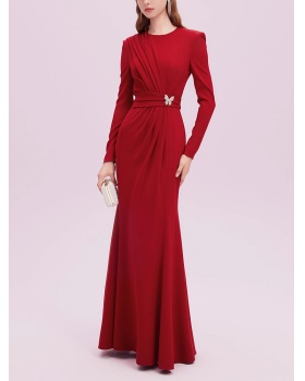 Mermaid preside banquet evening dress France style show dress