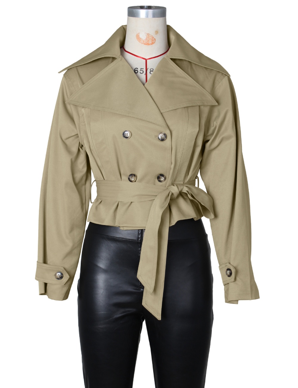 European style short coat frenum windbreaker for women