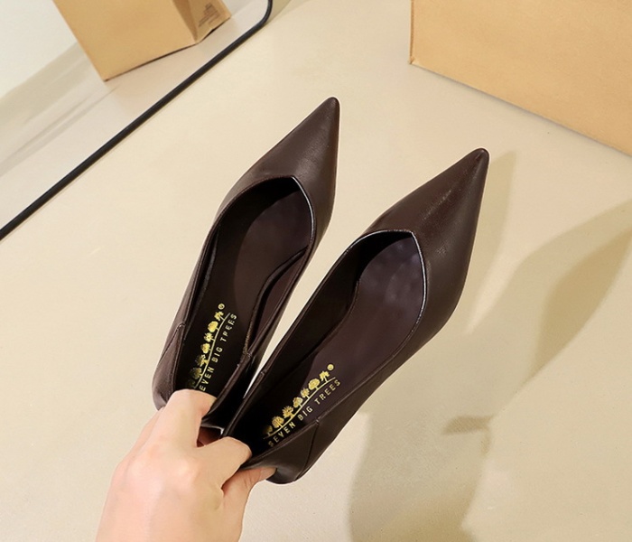 All-match profession shoes pointed retro lazy shoes for women