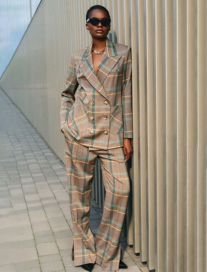 European style coat lapel business suit a set