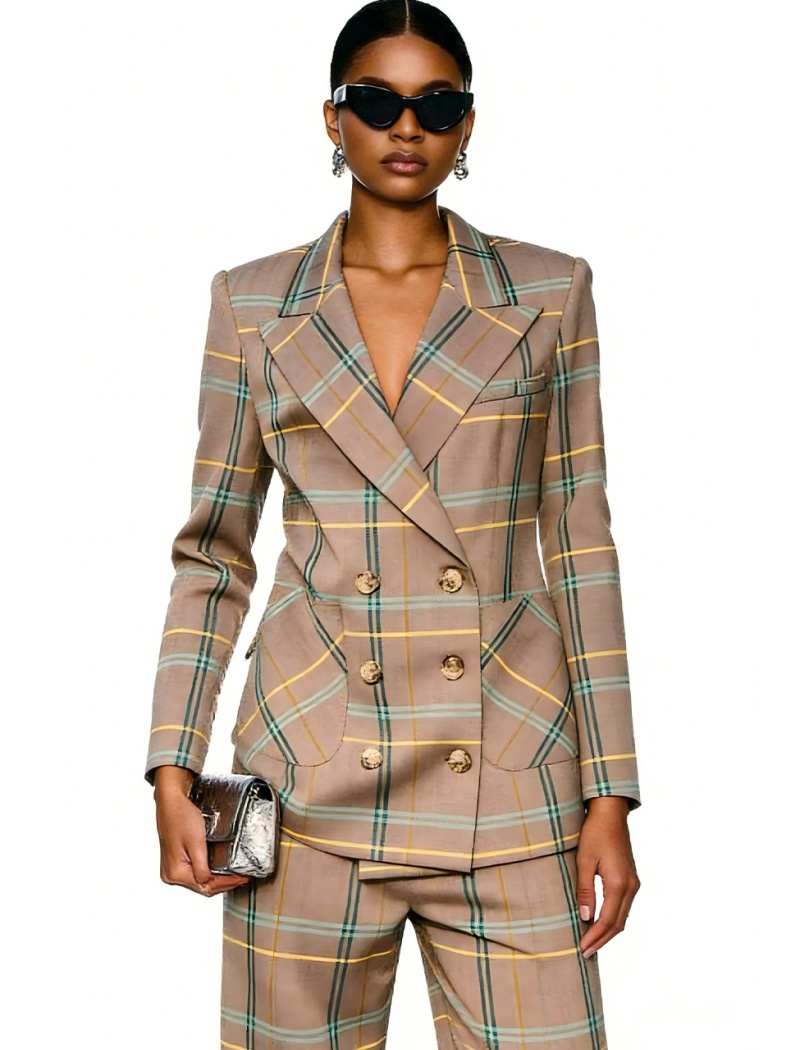 European style coat lapel business suit a set