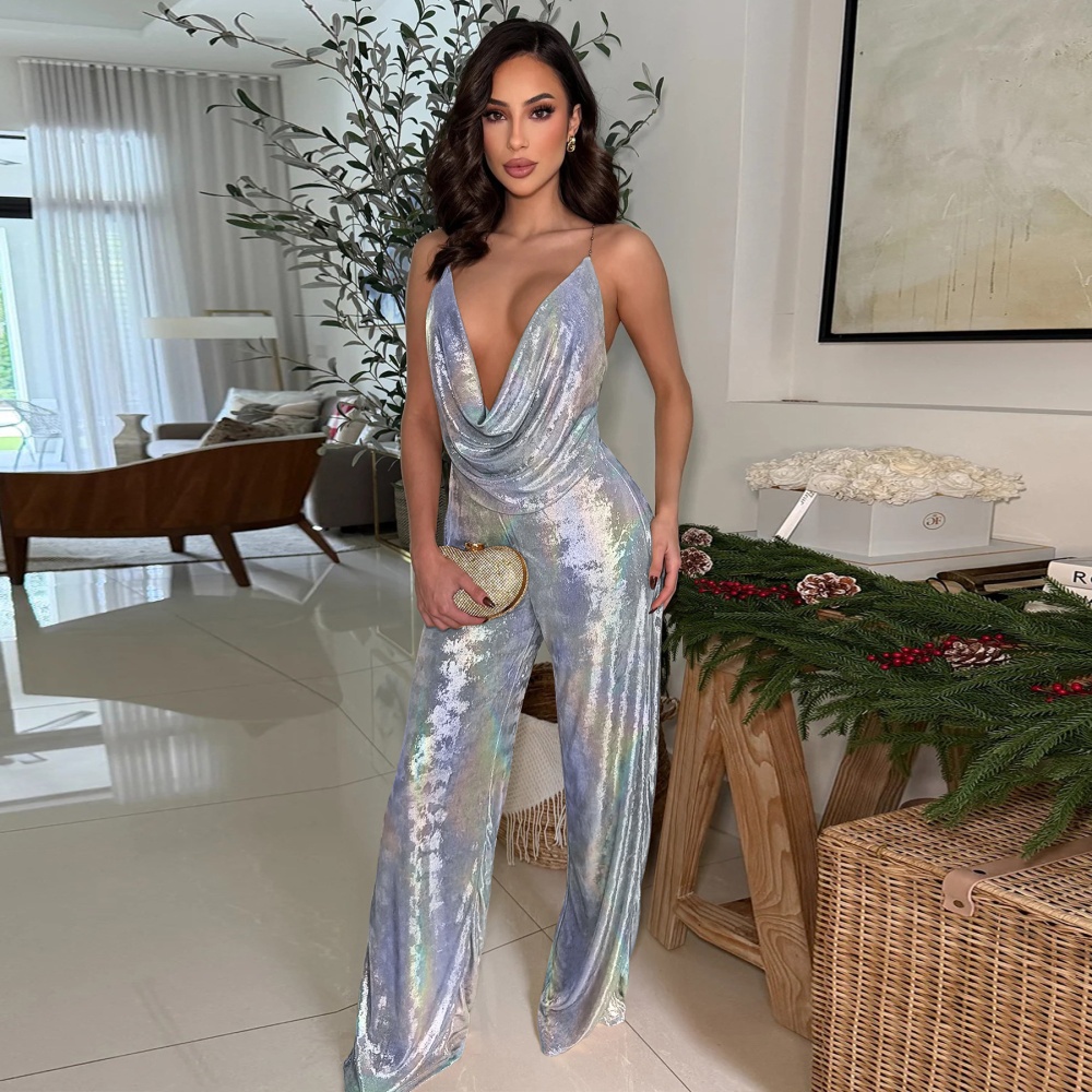 Party long pants tops 2pcs set for women