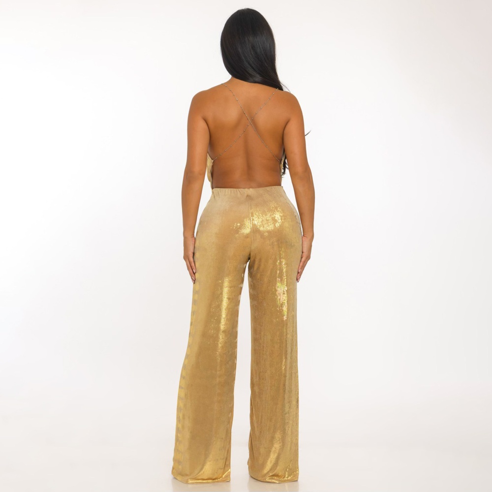 Party long pants tops 2pcs set for women