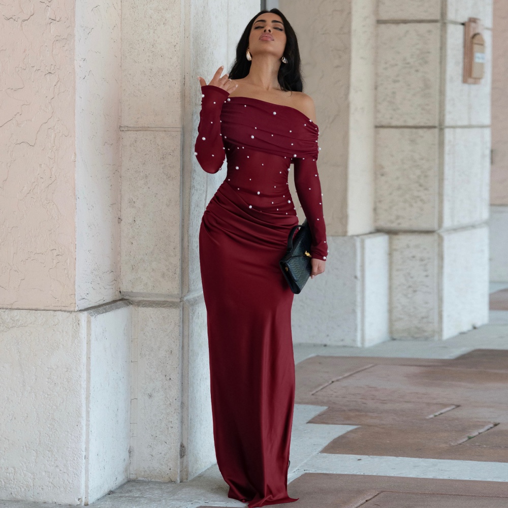 Sexy slim evening dress European style dress for women