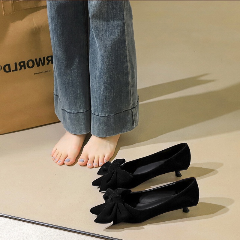 Korean style bow broadcloth Casual shoes for women