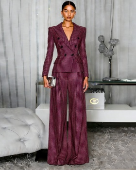 Long sleeve coat slim business suit a set for women