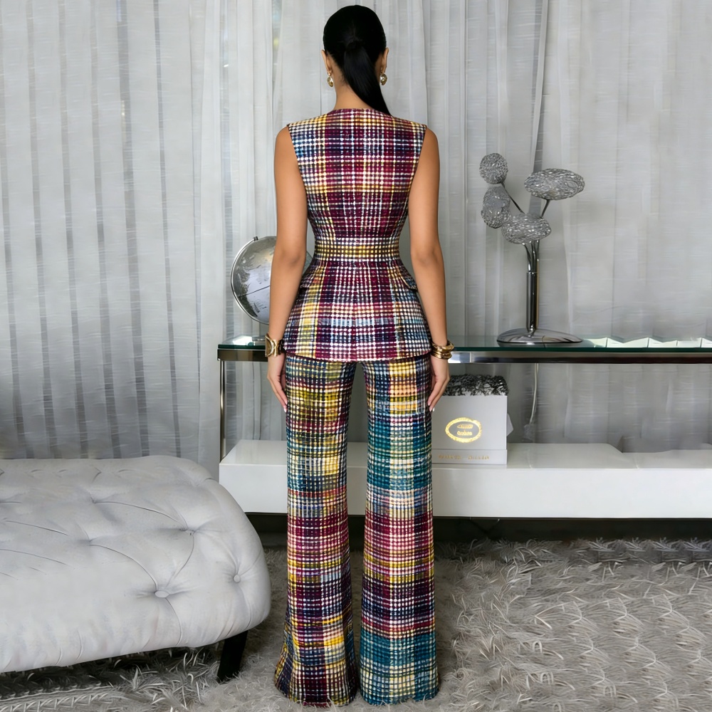 Fashion business suit waistcoat 2pcs set for women