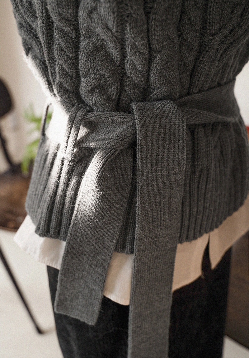 Knitted loose waistcoat Korean style sweater for women