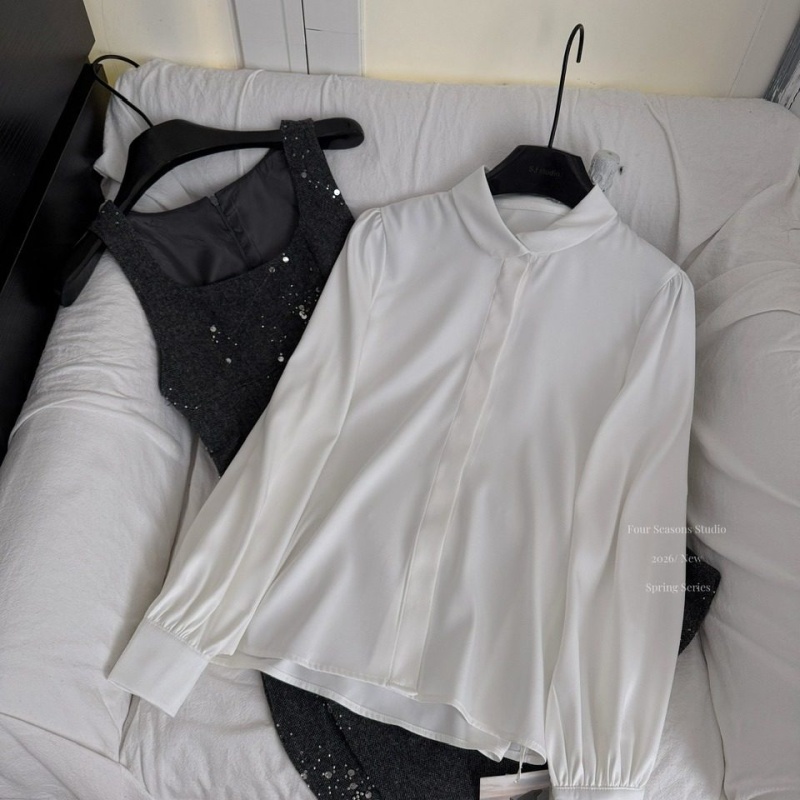 Western style France style dress long sleeve shirt a set