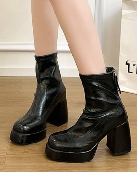 Lady square head martin boots fashion boots for women