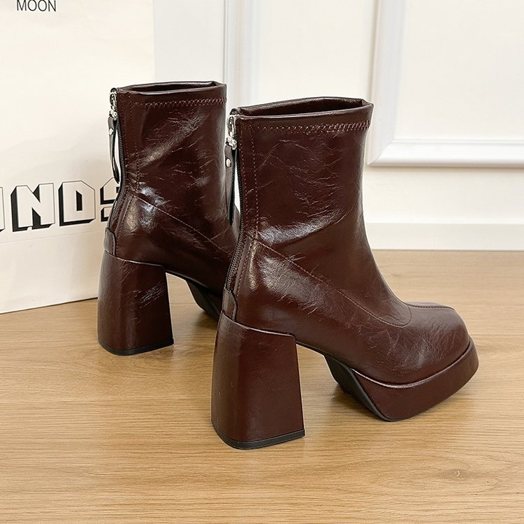 Lady square head martin boots fashion boots for women