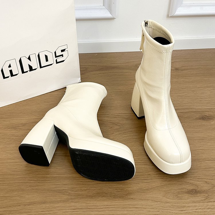 Lady square head martin boots fashion boots for women