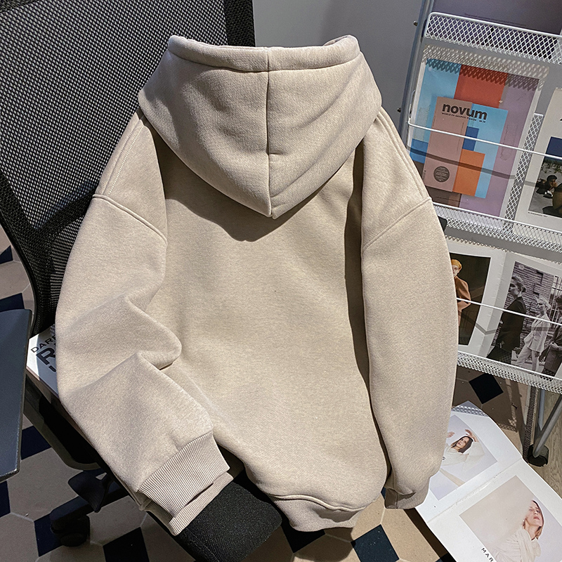 Embroidered flowers tops thermal hoodie for women