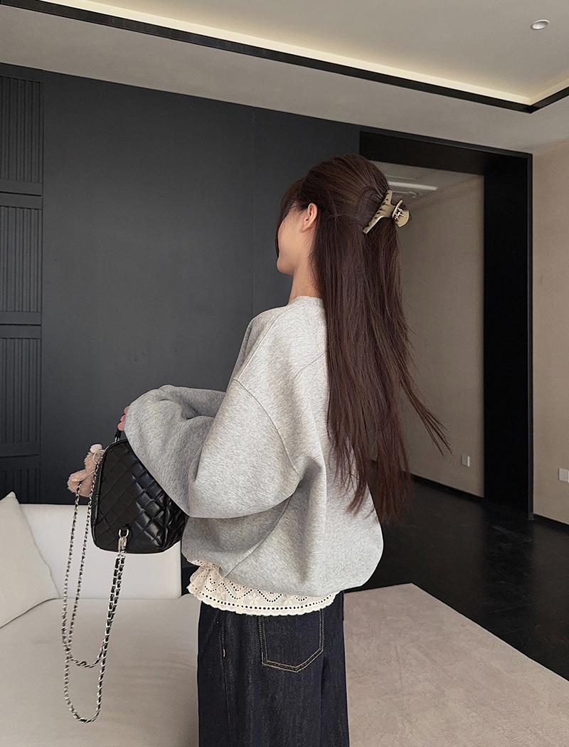 Pure cotton autumn and winter lace thermal tops