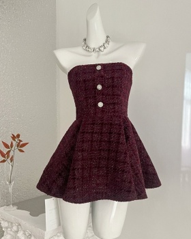 Small skirt chanelstyle small shirt breasted tops for women