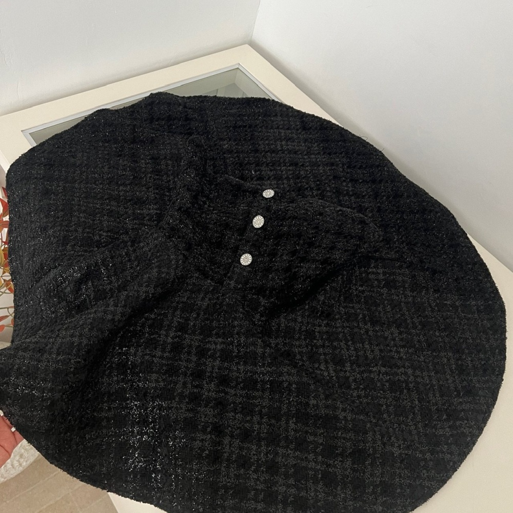 Small skirt chanelstyle small shirt breasted tops for women