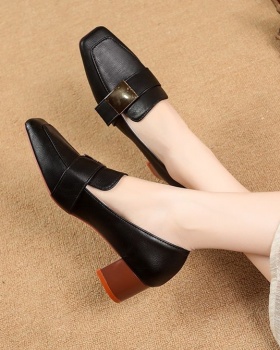 France style high-heeled shoes leather shoes