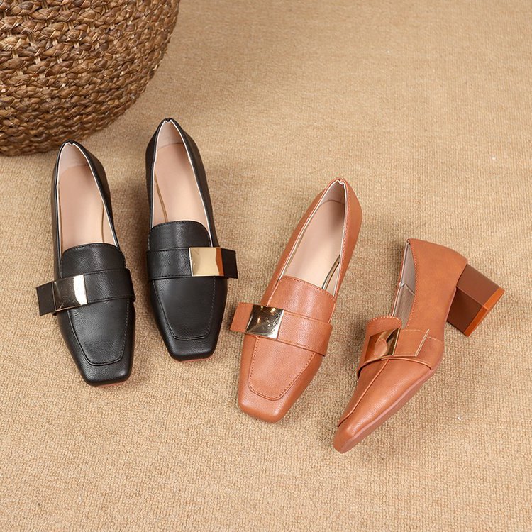 France style high-heeled shoes leather shoes