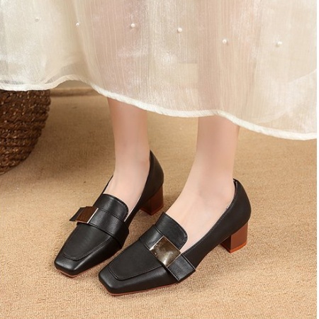 France style high-heeled shoes leather shoes