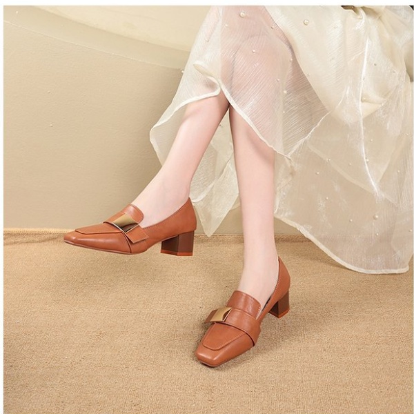 France style high-heeled shoes leather shoes