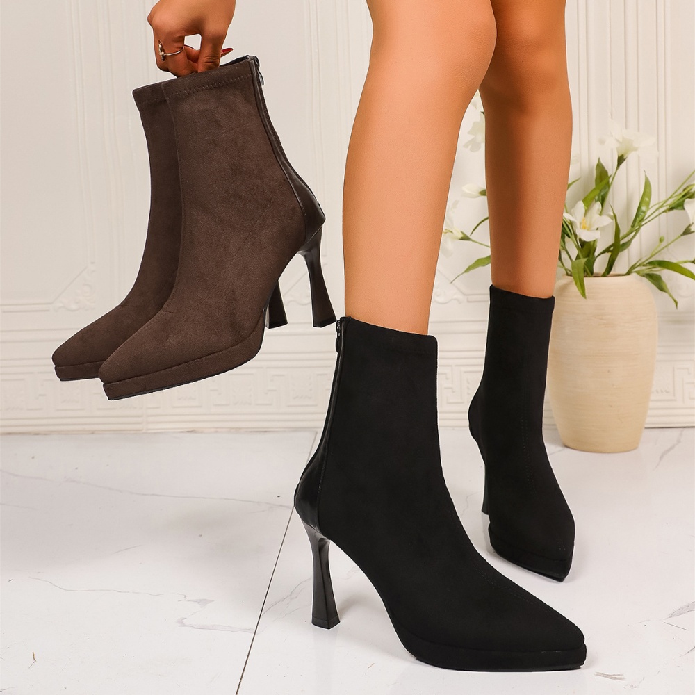 Pointed martin boots France style short boots for women