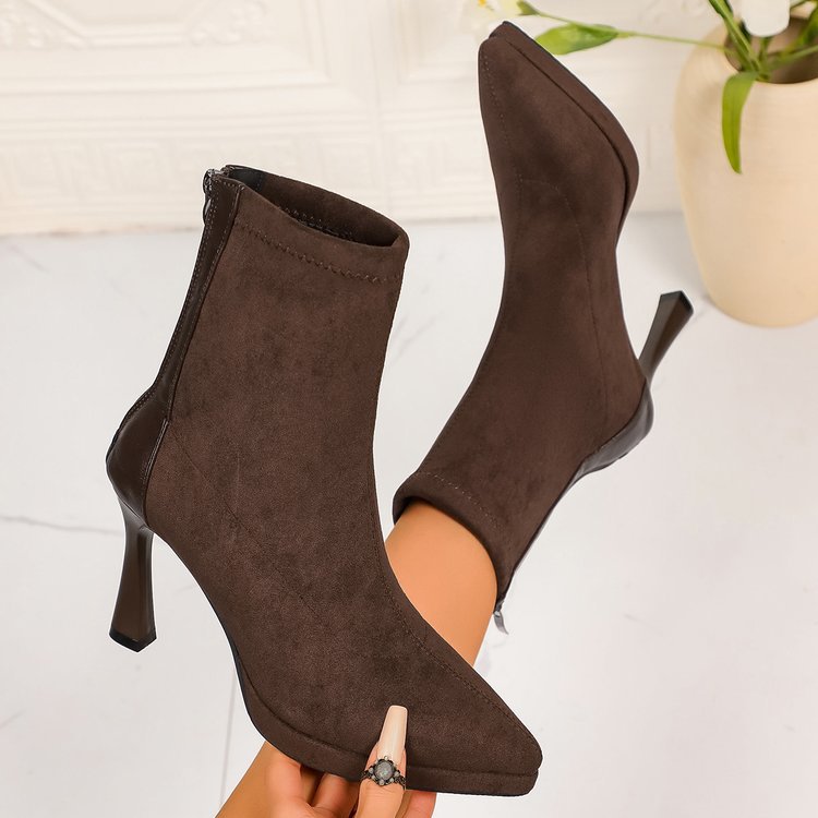 Pointed martin boots France style short boots for women