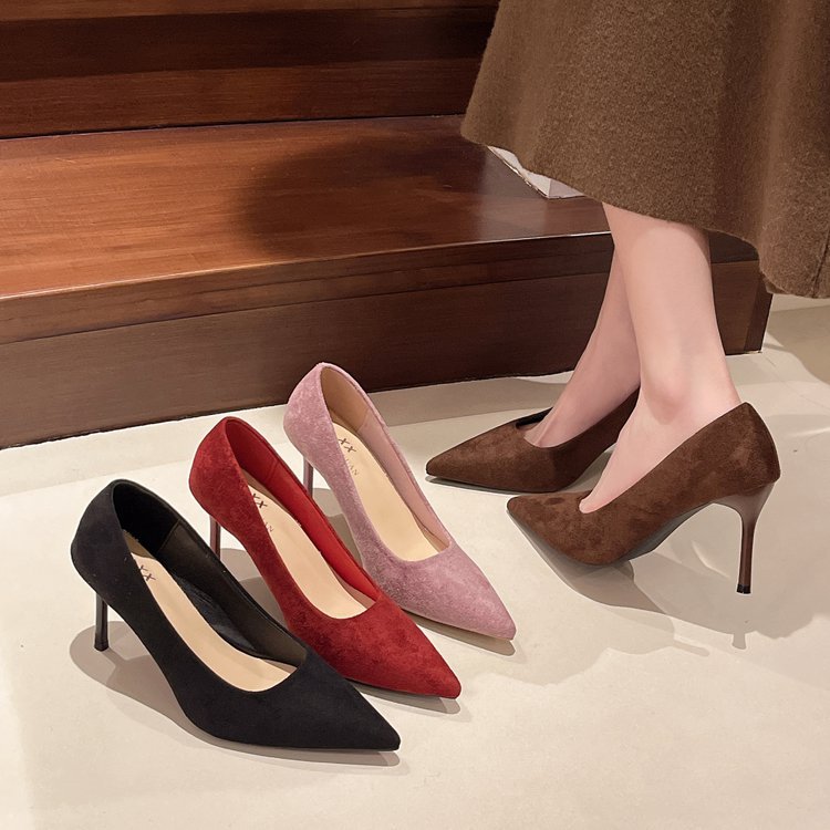 Pointed fashion shoes France style high-heeled shoes