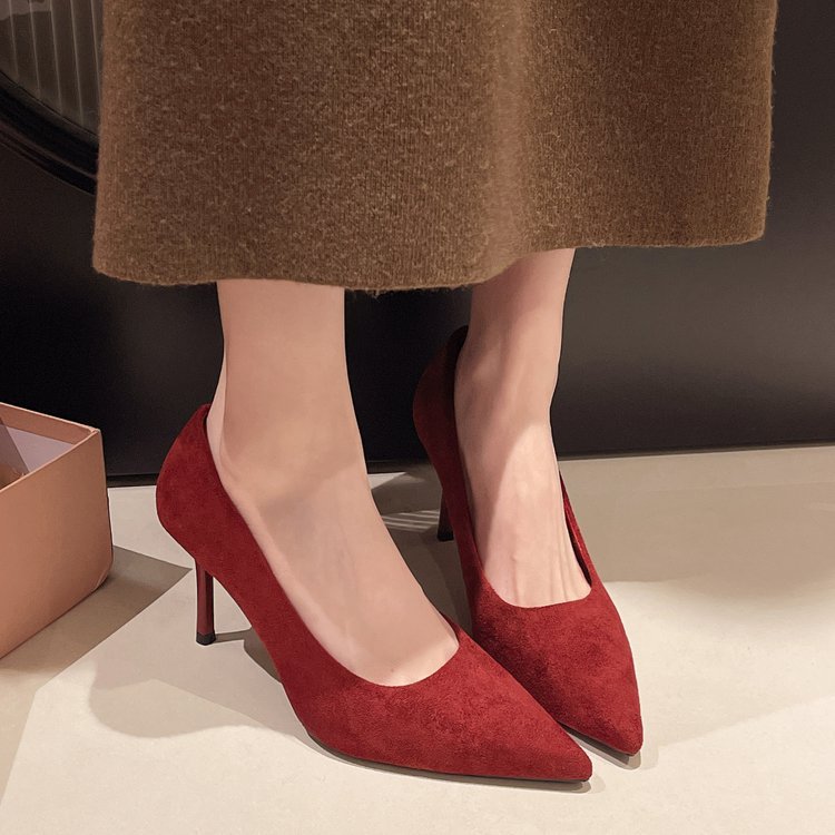 Pointed fashion shoes France style high-heeled shoes