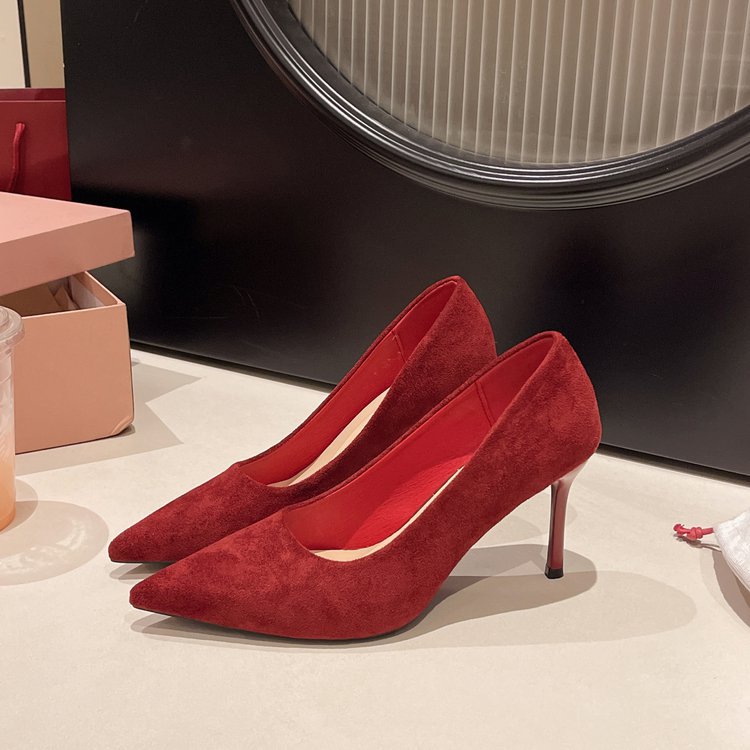 Pointed fashion shoes France style high-heeled shoes