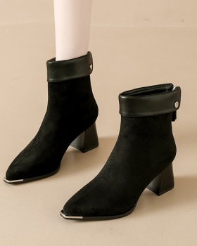 Pointed winter boots fashion short boots for women