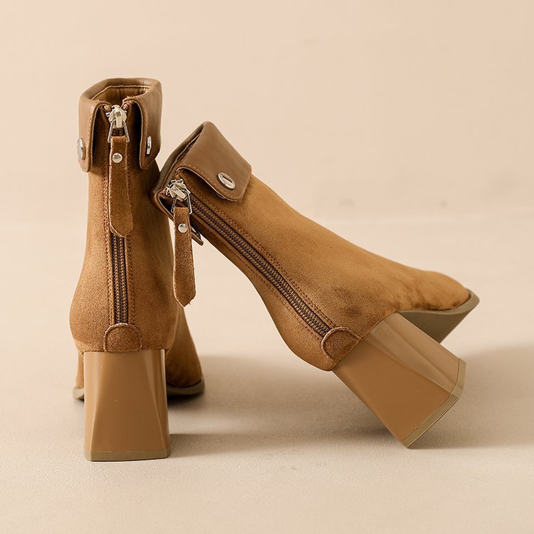 Pointed winter boots fashion short boots for women