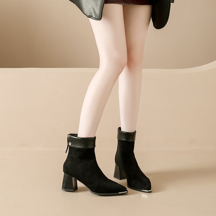 Pointed winter boots fashion short boots for women