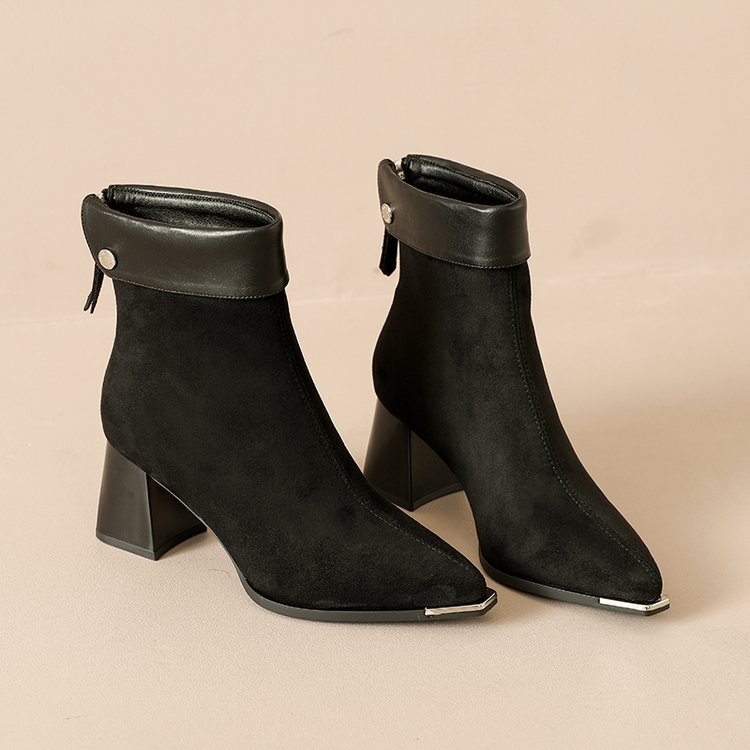 Pointed winter boots fashion short boots for women