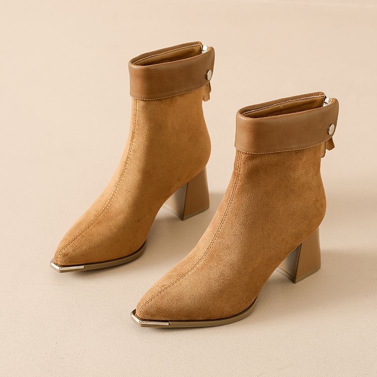 Pointed winter boots fashion short boots for women
