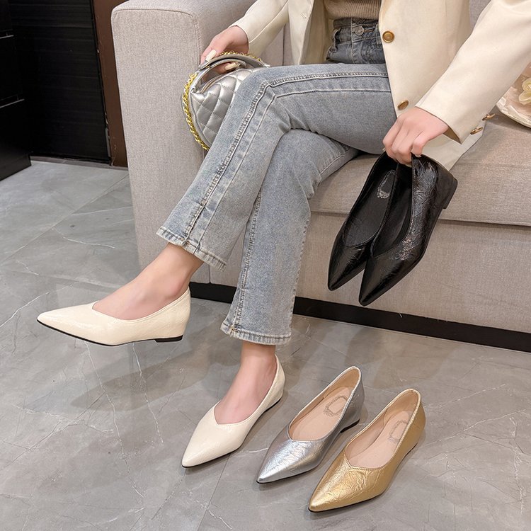 Spring and autumn lady shoes fashion leather shoes for women