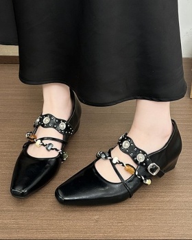 France style leather shoes shoes for women