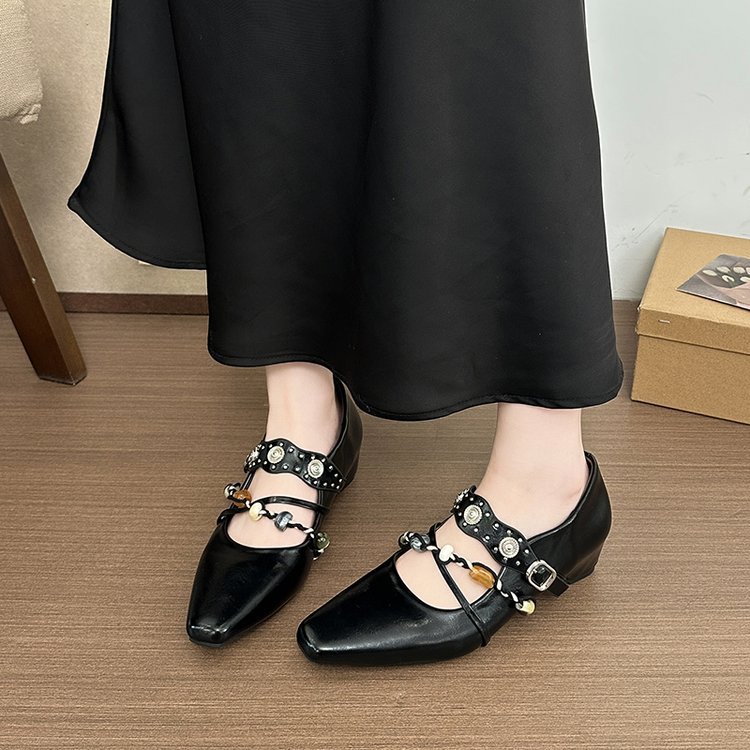 France style leather shoes shoes for women