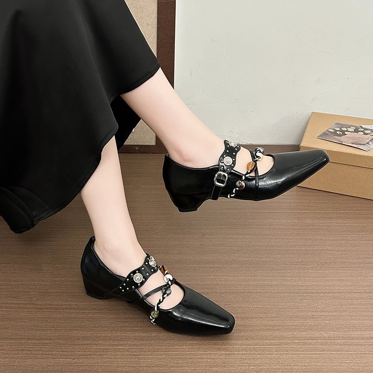 France style leather shoes shoes for women