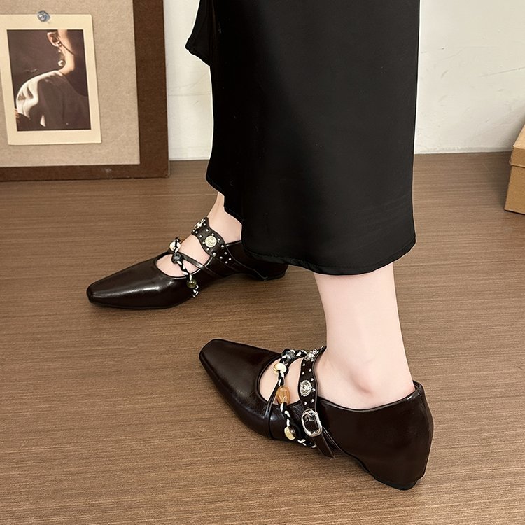 France style leather shoes shoes for women