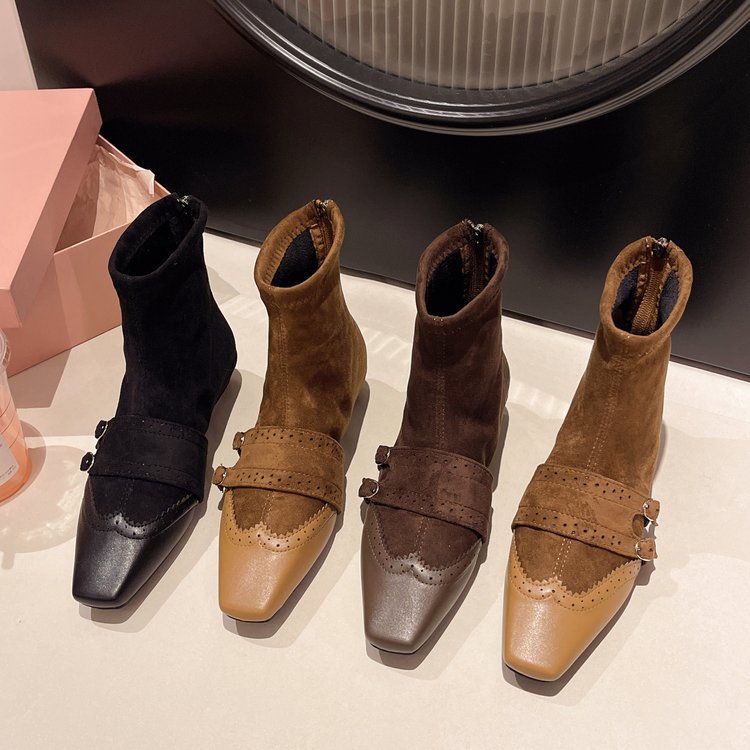 France style winter boots belt buckle martin boots for women